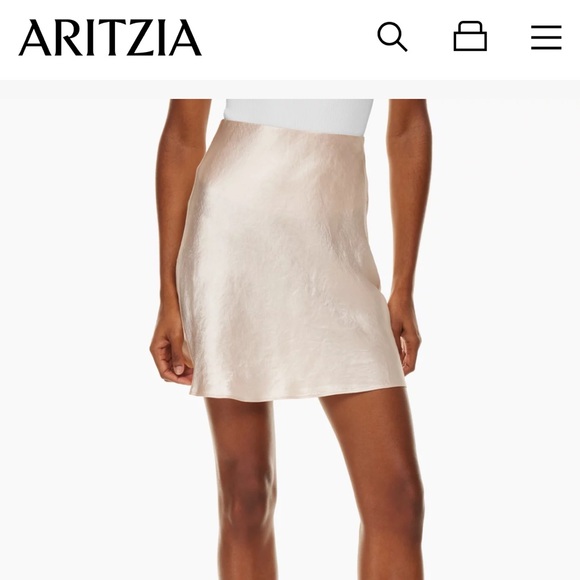 Aritzia satin skirt silk, Size 2, Brand New, Never worn - Picture 2 of 2
